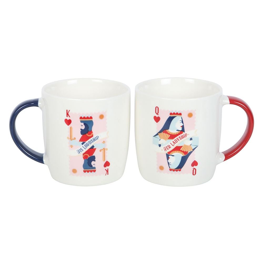 Tech Island Coffee Mug, Her Ladyship & His Lordship Couples Mug Set of 2, Coffee Cups, for Husband & Wife, Bride & Groom, Wedding, Anniversary, Valentine’s Day