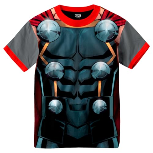 Consejos para Comprar Playera para Niño , listamos los 10 mejores. 41 Aurimoda Marvel Thor Costume Playera Casual Estampada para Niños 6