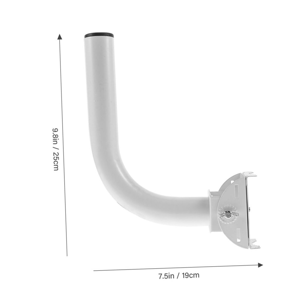 Mât de Fixation D'antenne Réglable en Acier Inoxydable, 2 Pièces | Support Mural Extérieur, Structure Simple et Fiable, Installation Facile, Blanc, pour Antenne et Réseau