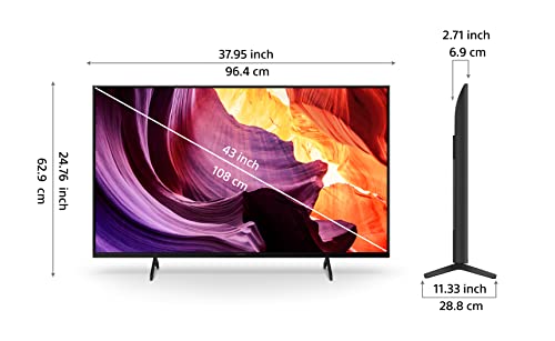 Image of Sony Bravia 108 cm (43 inches) 4K Ultra HD Smart LED Google TV KD-43X80K (Black)