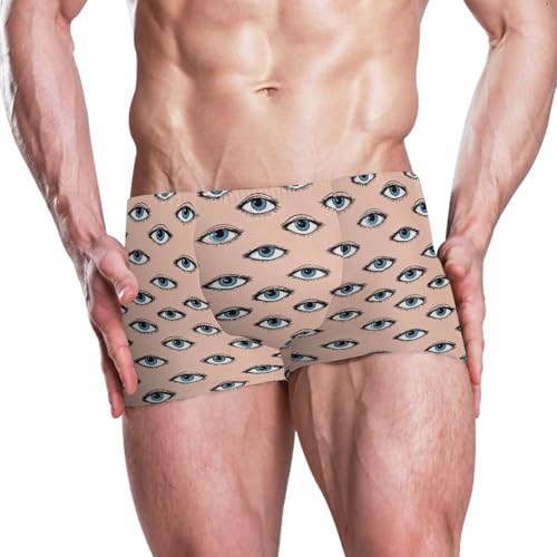 Funny Eyeballs Eyes Mens Swim Trunk Swimwear Bathing Suit Swim Brief Square Leg Board Short S B04050002