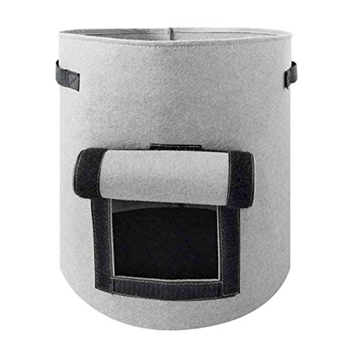 Bolsas de plantación de patatas de 7 galones y 25L en color gris claro, pack de 2 unidades