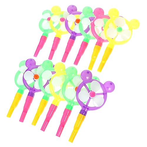 DECOMELODY 12pcs Windmill Whistles Fun Party Favors for Creative Playthings for Games and Celebrations for Indoor Outdoor Activities