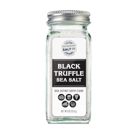 4 oz. Glass Shaker - Italian Black Truffle Sea Salt by San Francisco Salt Company