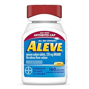 Aleve Gelcaps with Easy Open Arthritis Cap, Naproxen Sodium, Arthritis Pain Relief Medicine, Medication for Arthritis Pain, 160 Count
