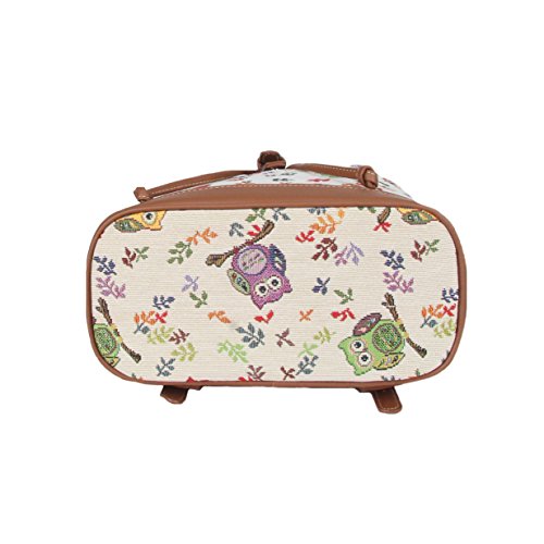Signare Tapestry Fashion Backpack Rucksack For Women With Owl Design (Ruck-Owl) #TOP3