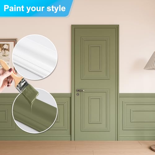 Image of Ar3d 3-Frame Peel and Stick Wall Molding Trim Kit, Polystyrene Molding Wall Trim for Accent Wall, 30 inch x20 inch Self Adhesive Wainscoting Panels, Pre-Cut Wall Molding for Home Decor