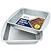 Teglia quadrata da 20 cm, stampo quadrato per cucinare al forno torte, teglia antiaderente e robusta per torte quadrate (Confezione da 2 teglie)