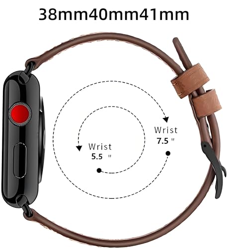 Image of HUAFIY Compatible for Apple Watch Bands 42mm 44mm45mm46mm 49mm 38mm 40mm41mm, Genuine Leather Band Strap for iWatch Series 11 /10 /9 /8,7,6,5,4,3,2,1, Ultra3 2 1