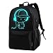 Produktbild Rucksack Luminous Schultasche, Kinder Schulrucksack Unisex Daypack Laptop Tasche Schule Backpack Freizeitrucksack mit USB Port&Bleistifttasche&Passwortschloss für Mädchen Jungen - Schwarz