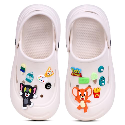 Image of CASSIEY Shoe Jibit Charms Croc Pack Of 2, 5, 6, 7, 9, 10, 12,14 Pcs Different Characters Used to Decorate Clogs Shoes for Rounded Holes Charms For Shoes