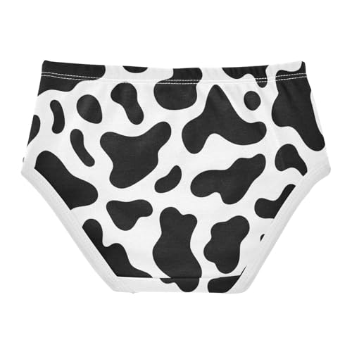 Cotton Toddler Underwear Floral Black White Cow Print Cute Panties Girl Artistic Kids Briefs Undies 2t2
