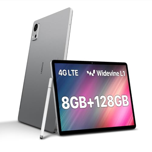 UMIDIGI G5 Tab Unlocked Android Tablet 8(4+4) GB RAM+128GB,10.1” HD+ Full View Display with Pen, 6000 mAh Mega Battery with Cellular and WiFi, Support 1 TB...