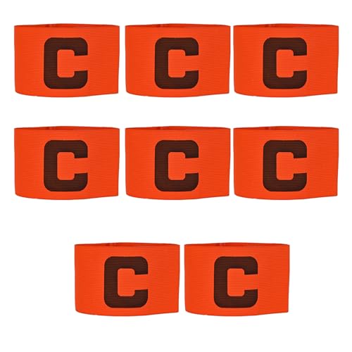 8 個アウトドアスポーツキャプテンアームバンドユニセックス弾性サッカー腕章調節可能な弾性スポーツゲームリーダー腕章