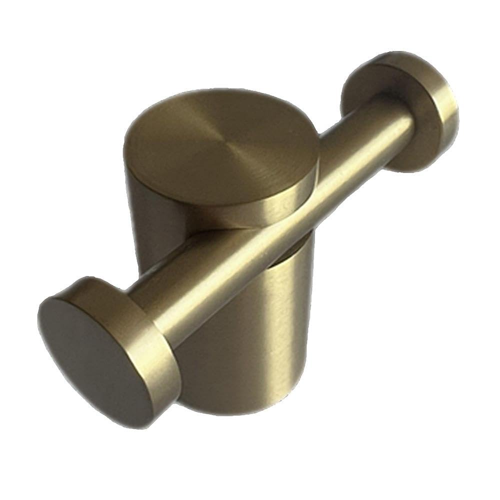 TRIXES Brushed Gold Double Towel Hook - Wall Mounted, Bathroom Décor, Home Improvement/Accessories, Double Towel Holder, Stainless Steel