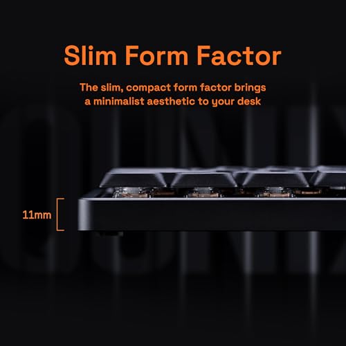 Image of IQUNIX Magi65 Low Profile Mechanical Keyboard Wireless 65% Keyboard Ultra Slim for Creamy Typing, Hot Swappable, RGB Backlit, PBT Keycaps, Aluminum Case, BT /2.4G /USB-C, for Mac /Windows (Shadow Black)