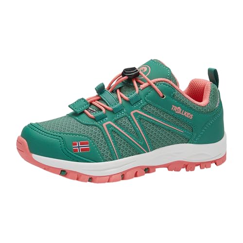 Trollkids Niños Sandefjord Bota de senderismo plana Hiker Low, Hoja verde dalia, 37 EU Trollkids Niños Sandefjord Bota de senderismo plana Hiker Low, Hoja verde dalia, 37 EU