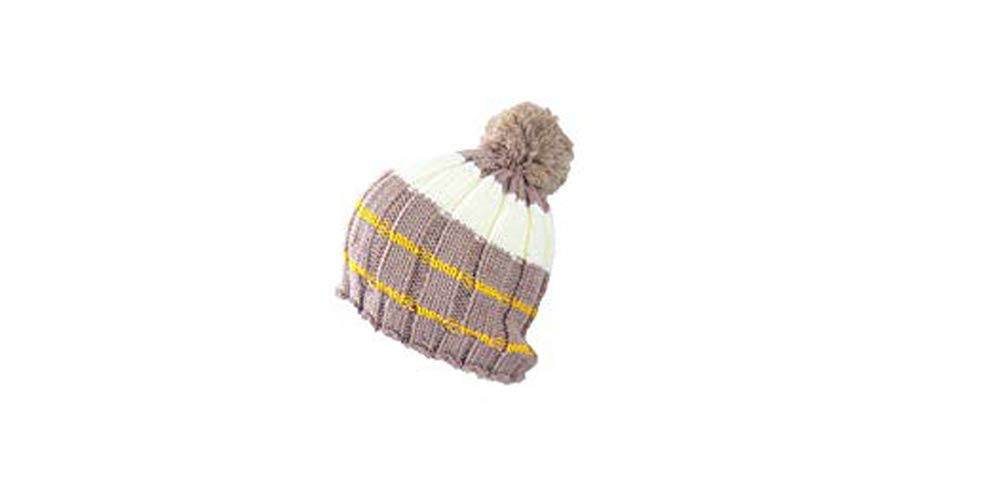IMTD Mens Ladies Chunky Winter Warm Stripe Design Bobble Beanie Ski Hat Retro Designer Bob Beanie Hat