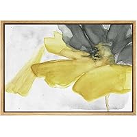 SIGNWIN Framed Canvas Print Wall Art Watercolor Pink Flower Close Up Geometric Line Illustrations Modern Art Mid-Century Modern Colorful Warm for Living Room, Bedroom, Office - 16