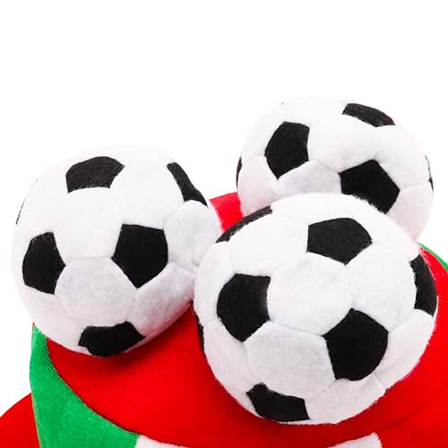 Toyland® Italy Flag Novelty Football Fan Top Hat With 3D Footballs - Image 2