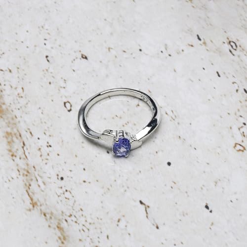 Bague tanzanite ovale argent accessoire chic pour style minimaliste - 7