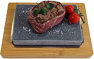 Black Rock Grill Hot Stone Cooking, Steak Stone - Lava Stone Grill, Cooking Set