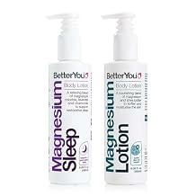 BetterYou Lotion Bundle - Sleep and Magnesium Body Lotion - Softens Skin and Eases Muscles - Calming Lavender and Chamomile Blend - 2 pc