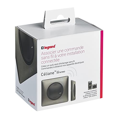 legrand interrupteur sans fil supplémentaire pour installation connectée céliane with netatmo avec plaque métal tungstène