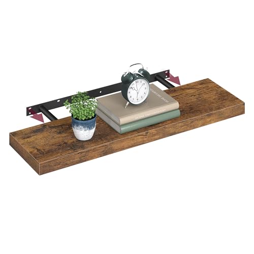VASAGLE Étagère Murale, étagère Flottante, 20 x 80 x 3,8 cm, étagère Murale pour Cadres...