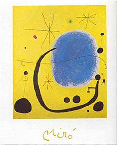 Buyartforless L'oro Dell'azzurro (Gold and Blue) by Joan Miro 31x23 Museum Art Print Poster Modern Abastact Famous Painting