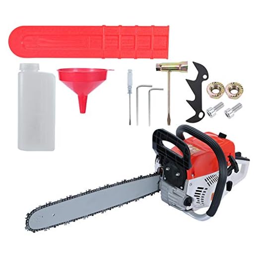 Lanyun Gas Chainsaw Chain Saw, 20In Bar Gasoline Chainsaw Chain Saw 52cc Engine w/Aluminum Crankcase Handheld Cordless Petrol Gasoline Chain Saw for Cutting Wood Outdoor Garden Farm Home Use