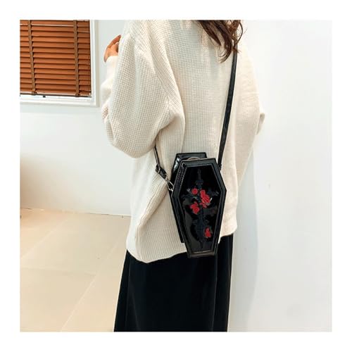 Image of Goth Purse Coffin Halloween Purses Clutch Shoulder Bag Small Crossbody Bag Spooky Horror Cute Wallet