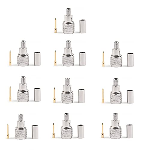 Conector Mini-UHF macho 10 piezas para cable RG-58 miniatura 1
