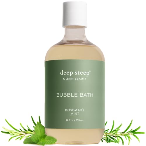 Deep Steep Rosemary Mint Bubble Bath for Women, Hypoallergenic, Clinically