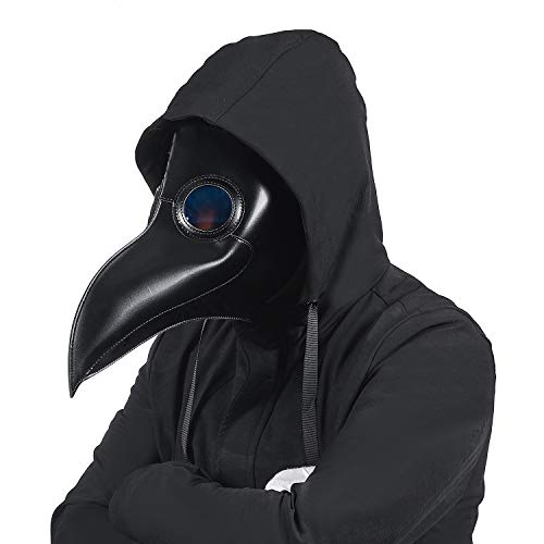 Raxwalker Raven Mask Leather Plague Doctor Mask Halloween Cosplay Costume for Adult