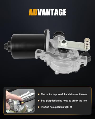 Image of ROADFAR Front Windshield Wiper Motor Replacement for 2006-2011 for Dodge for Attitude,2006-2011 for Hyundai for Accent,2006-2011 for Kia for Rio5 981102M000 Wiper Motor 5 Pins