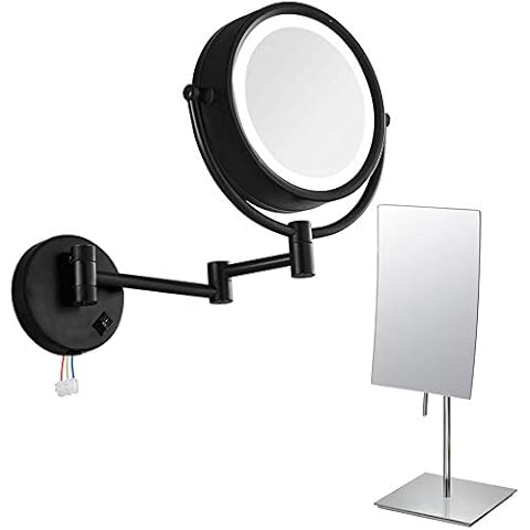DOWRY Magnifying Mirror, Hardwired Wall Mirror and No Light Table Mirror of Single Side Cover