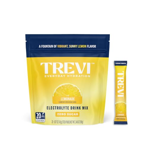 Image of TREVI Electrolytes Powder Packets, Sugar Free Hydration, Lemonade 20 Pack