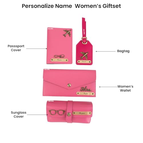 Image of AICA Personalized Name & Charm Sunglass Cover Giftset for Women