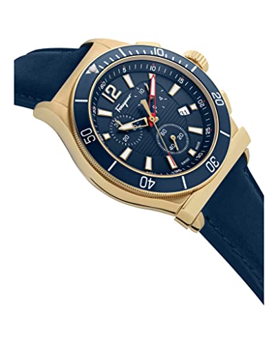 Salvatore Ferragamo Mens Blue 44 mm Ferragamo 1898 Sport Watch SFYL010213