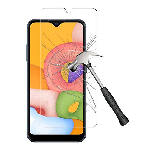 [2-Pack] Sinwere Compatible for Samsung Galaxy A01 Tempered Glass Screen Protector, Anti-Scratch Bubble Free Screen Protector for Galaxy A01