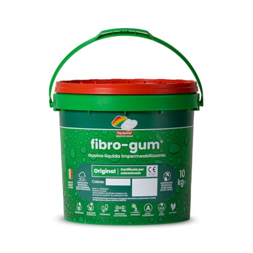 fibrogum Elastómero de – 10 kg – pintura impermeabilizante Funda líquida y sellador, rojo