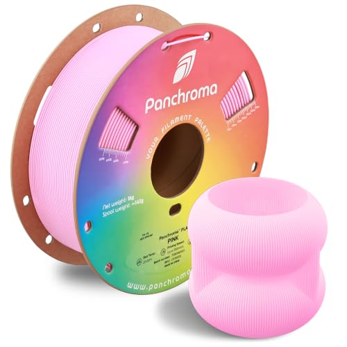 Panchroma PLA Pink 3D Printer Filament, 1.75mm, 1kg Spool, Easy to Print, High Speed Printing, Tangle Free, AMS Compatib