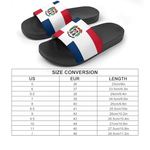 Dominican Republic Flag Funny Slide Sandals Non-Slip PVC Shower Slipper House Shoes Open Toe Slippers for Adult 36 (230mm)2