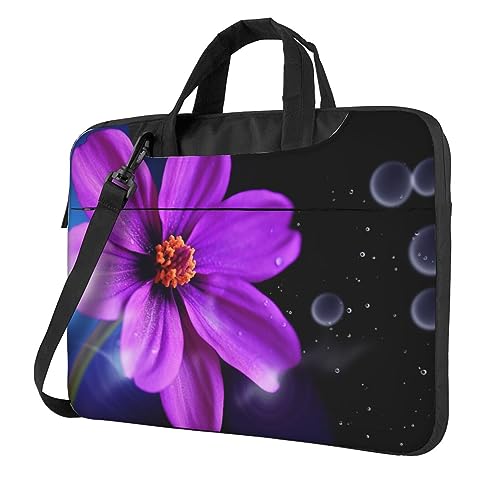 Sac à bandoulière étanche Purple Flower2 pour vos trajets travail et vos voyages
