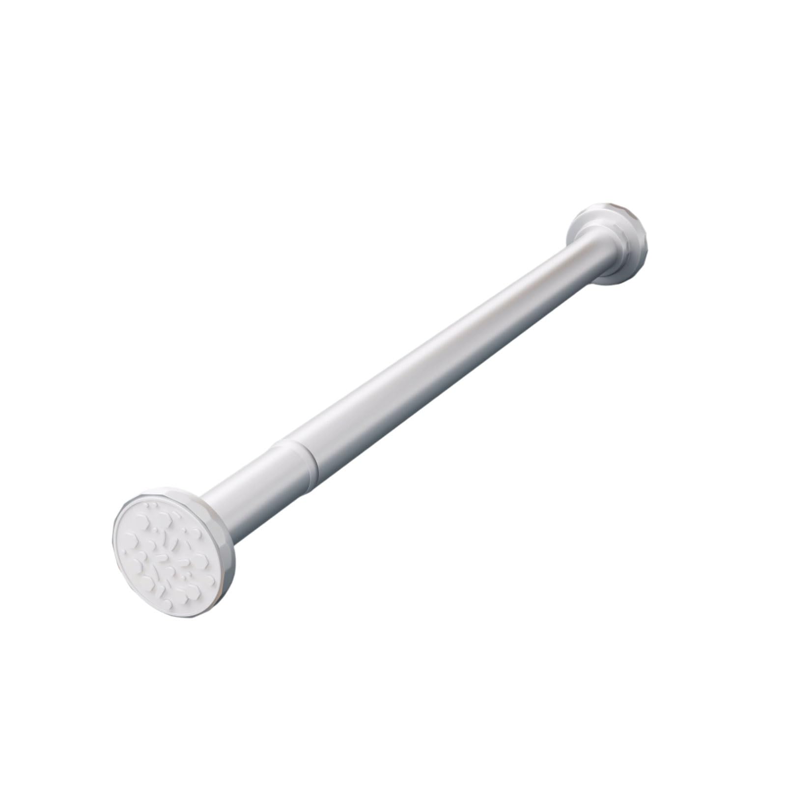 Adjustable Aluminum Alloy Shower Curtain Rod Adjustable Spring Tension Easy Install No Rust Suitable For Bathrooms Wardrobes stable(Silver,140-280cm)