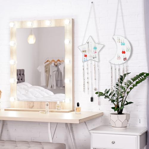 Jetec 2 Pcs Hanging Earring Organizer Jewelry Earring Wall Holder, White by Jetec - Used condition - Image 3