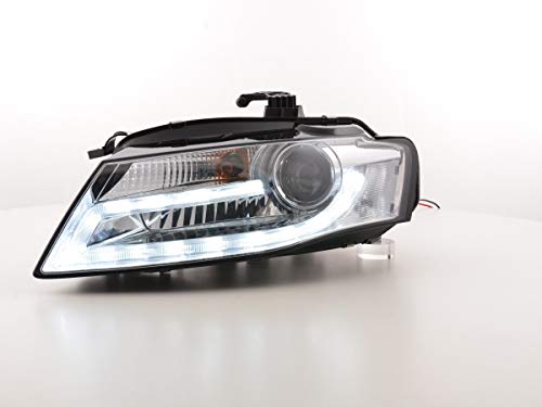 Phare avant LED puissant avec feux diurnes FK Automotive Daylight chrome