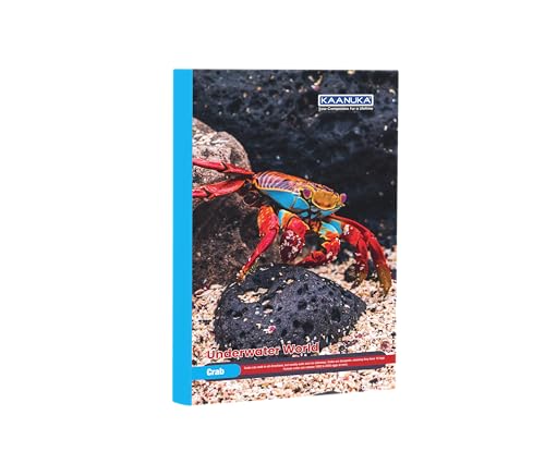 Image of KAANUKA Long Size Notebook - 256 Pages, Unruled, Plain, Long Size - 27.2cm X 16.7cm, Pack Of 6 Notebooks, Long Size Unruled Notebooks for School and College Students