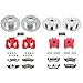 Power Stop Caliper Kit For 2003-2006 Jeep Wrangler [Models with Rear Disc] - Front and Rear Truck & Tow Caliper, Drilled & Slotted Brake Rotors, Carbon-Fiber Ceramic Brake Pads Replacement, KC2154-36